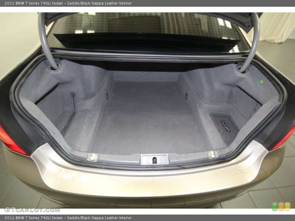 Saddle/Black Nappa Leather Interior Trunk for the 2011 BMW 7 Series 740Li Sedan #75367595