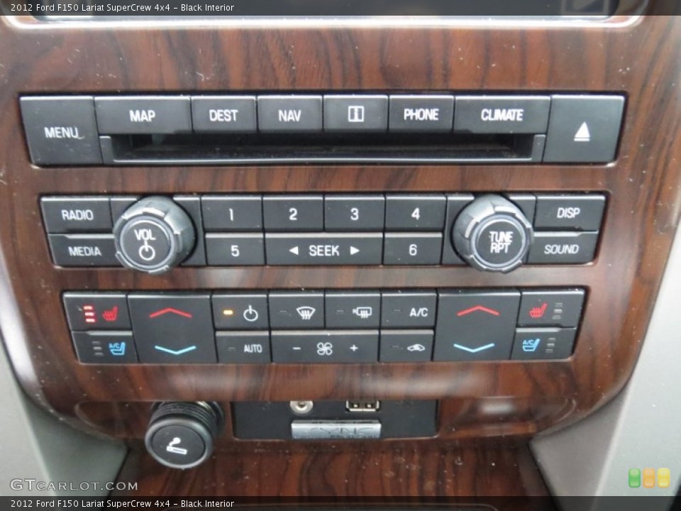 Black Interior Controls for the 2012 Ford F150 Lariat SuperCrew 4x4 #75370532