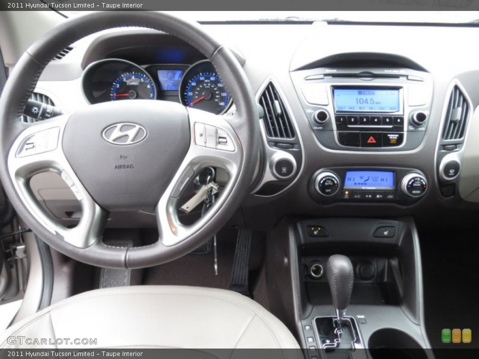 Taupe Interior Dashboard for the 2011 Hyundai Tucson Limited #75371894