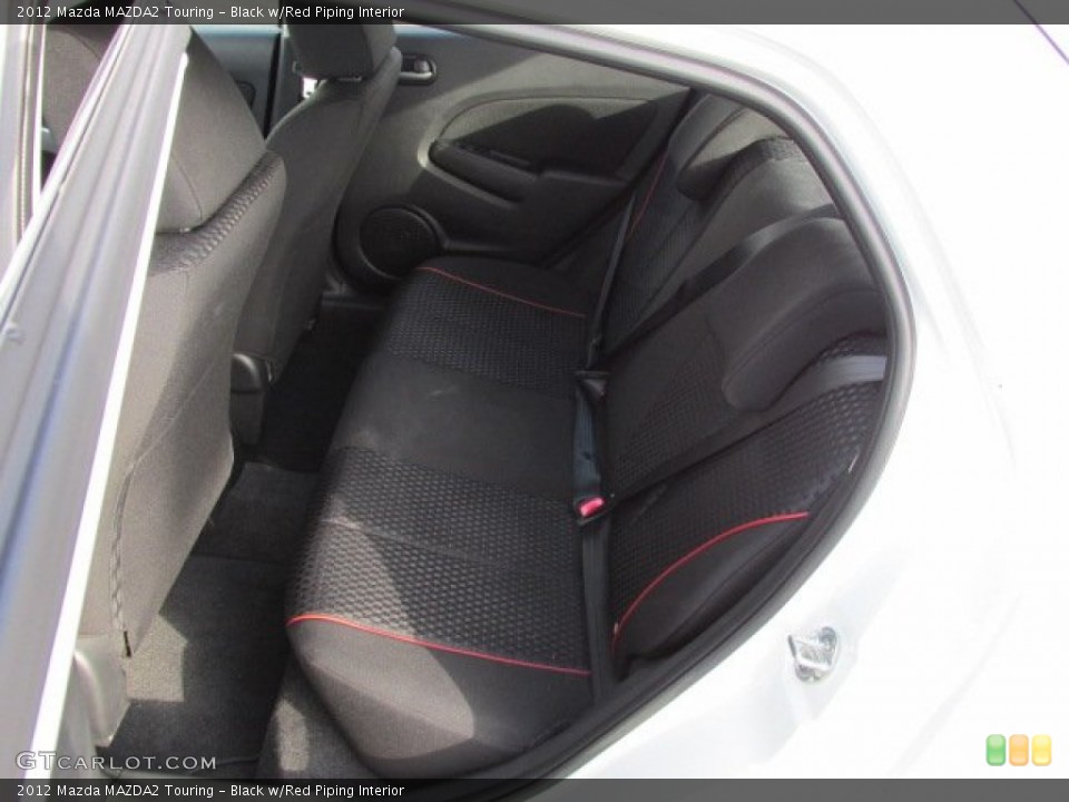Black w/Red Piping Interior Rear Seat for the 2012 Mazda MAZDA2 Touring #75374386