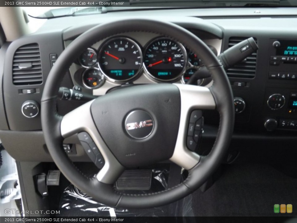Ebony Interior Steering Wheel for the 2013 GMC Sierra 2500HD SLE Extended Cab 4x4 #75374687