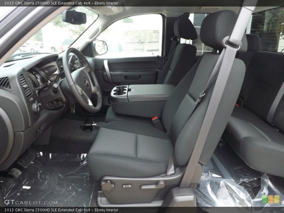 Ebony Interior Front Seat for the 2013 GMC Sierra 2500HD SLE Extended Cab 4x4 #75374725