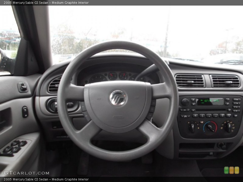 Medium Graphite Interior Steering Wheel for the 2005 Mercury Sable GS Sedan #75374854