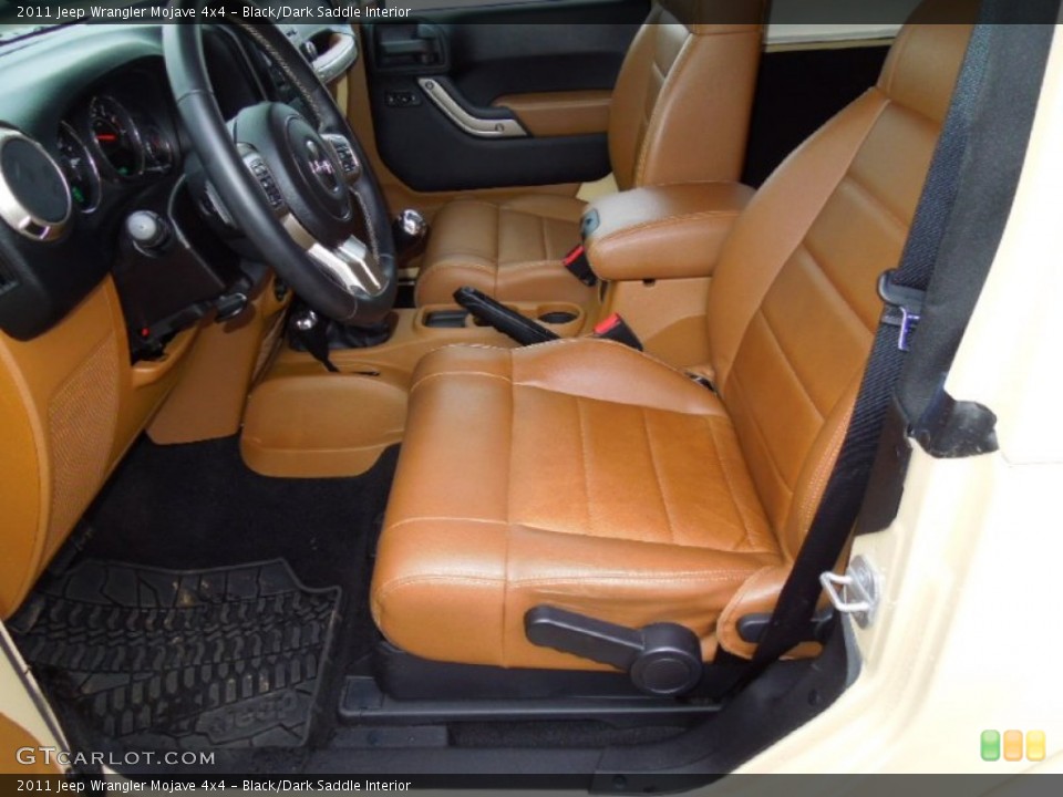 Black/Dark Saddle Interior Photo for the 2011 Jeep Wrangler Mojave 4x4 #75374928