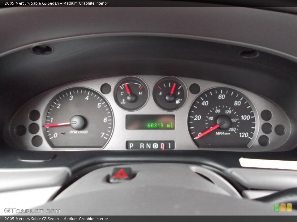 Medium Graphite Interior Gauges for the 2005 Mercury Sable GS Sedan #75374929
