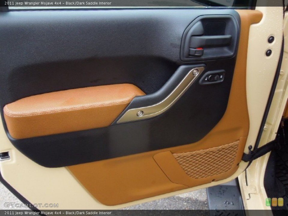 Black/Dark Saddle Interior Door Panel for the 2011 Jeep Wrangler Mojave 4x4 #75374964