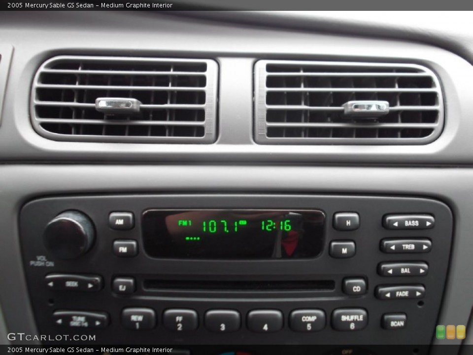 Medium Graphite Interior Audio System for the 2005 Mercury Sable GS Sedan #75374980