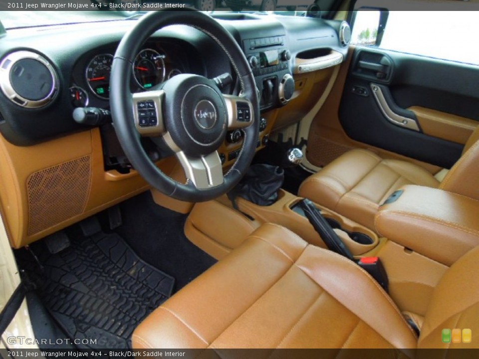 Black/Dark Saddle Interior Prime Interior for the 2011 Jeep Wrangler Mojave 4x4 #75375213