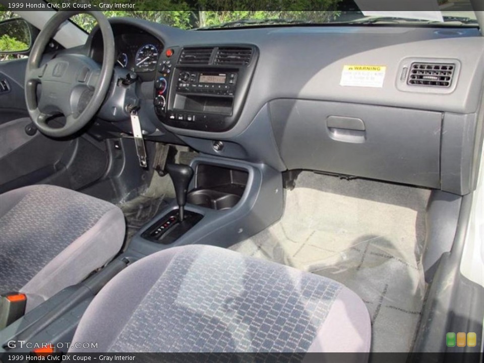 Gray Interior Dashboard for the 1999 Honda Civic DX Coupe #75375941