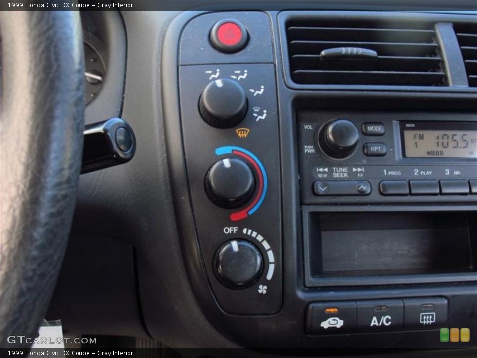 Gray Interior Controls for the 1999 Honda Civic DX Coupe #75376205