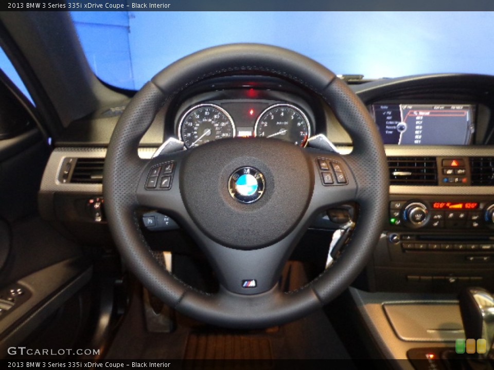 Black Interior Steering Wheel for the 2013 BMW 3 Series 335i xDrive Coupe #75376865