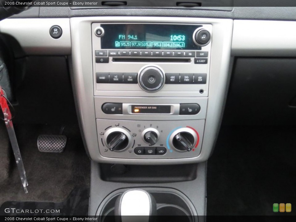 Ebony Interior Controls for the 2008 Chevrolet Cobalt Sport Coupe #75376868