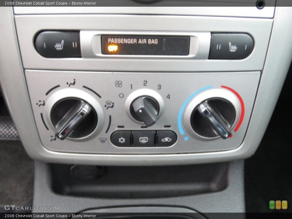 Ebony Interior Controls for the 2008 Chevrolet Cobalt Sport Coupe #75376904