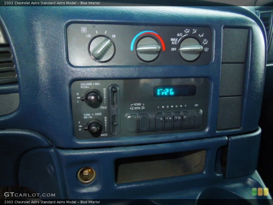 Blue Interior Controls for the 2003 Chevrolet Astro  #75377405
