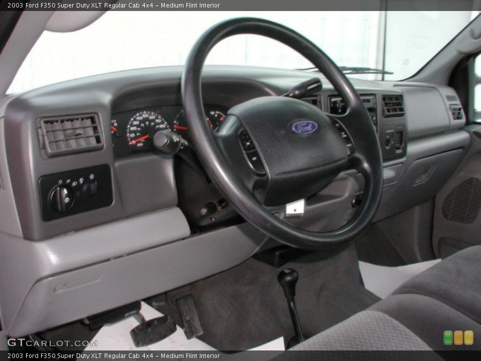 Medium Flint Interior Dashboard for the 2003 Ford F350 Super Duty XLT Regular Cab 4x4 #75378827