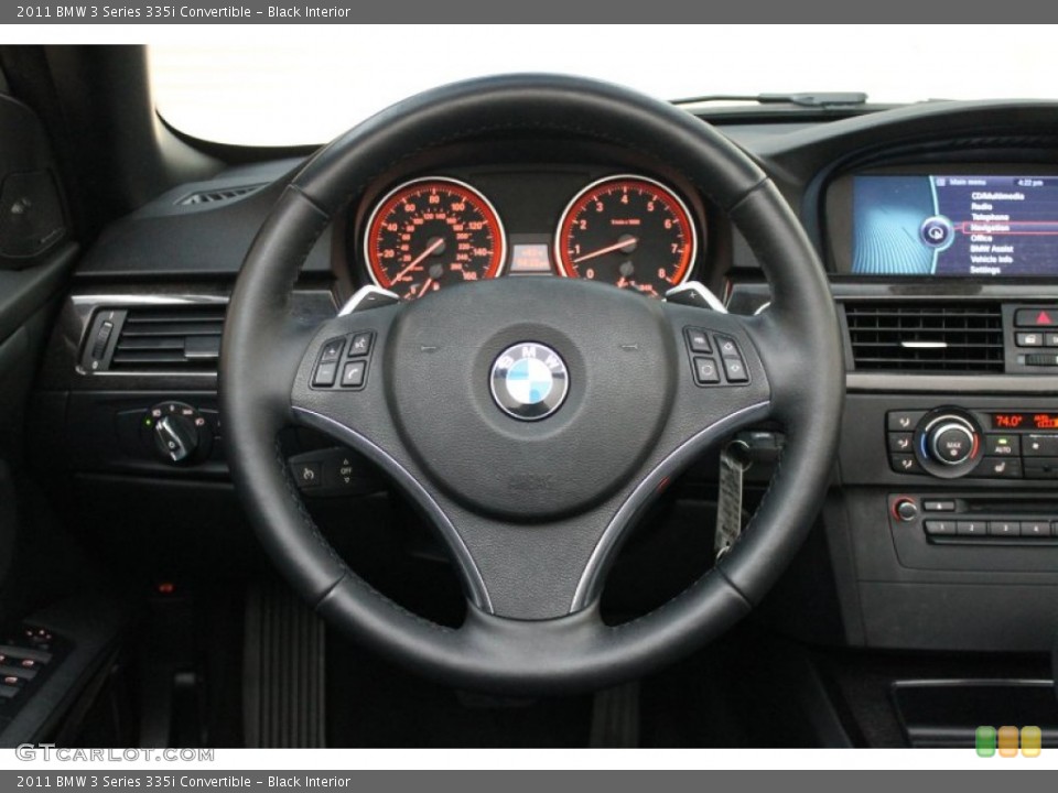 Black Interior Steering Wheel for the 2011 BMW 3 Series 335i Convertible #75379616