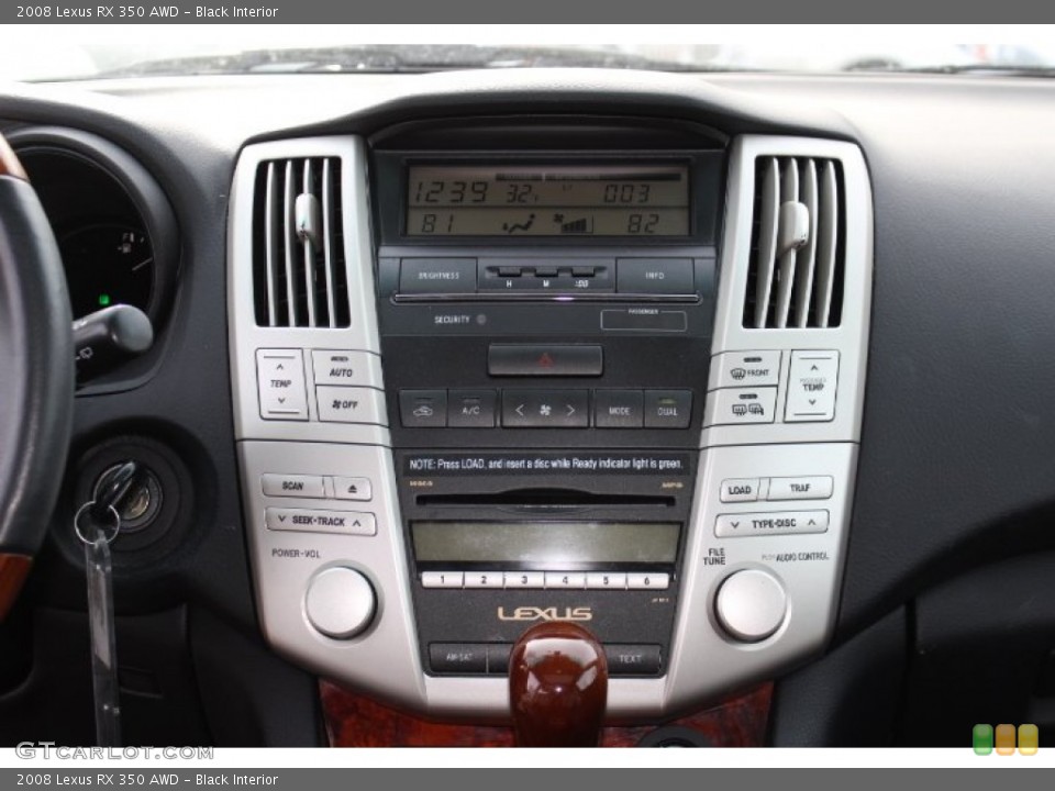 Black Interior Controls for the 2008 Lexus RX 350 AWD #75381590