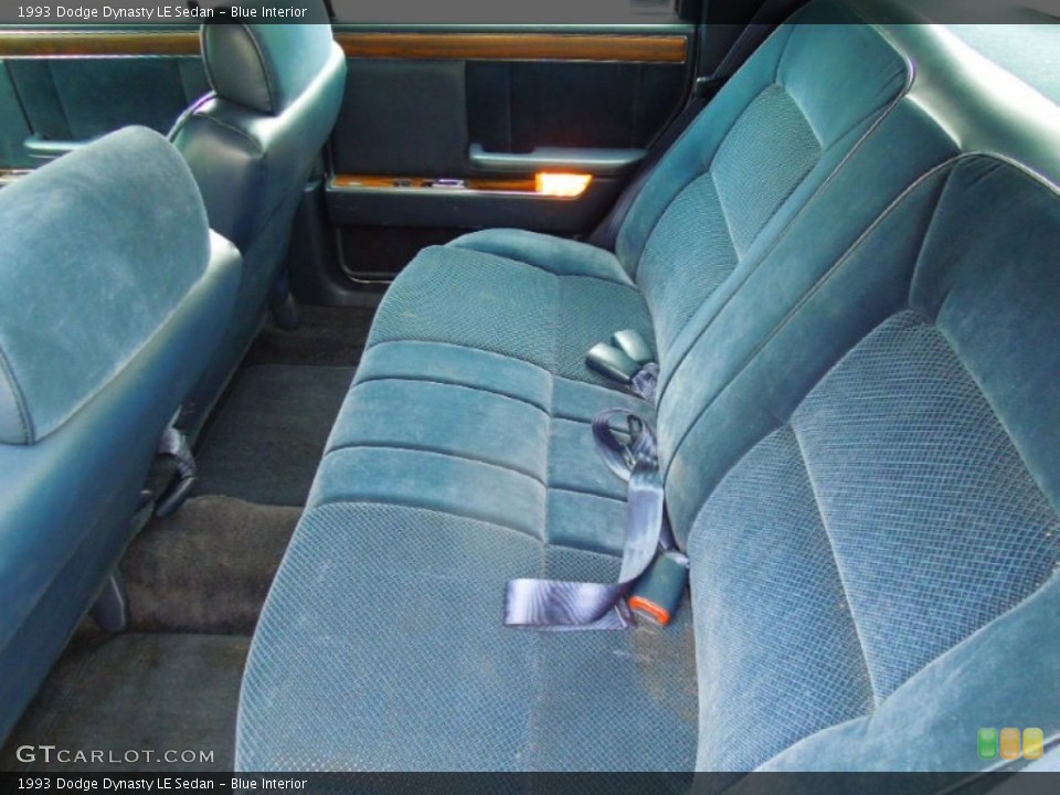Blue Interior Rear Seat for the 1993 Dodge Dynasty LE Sedan #75384518