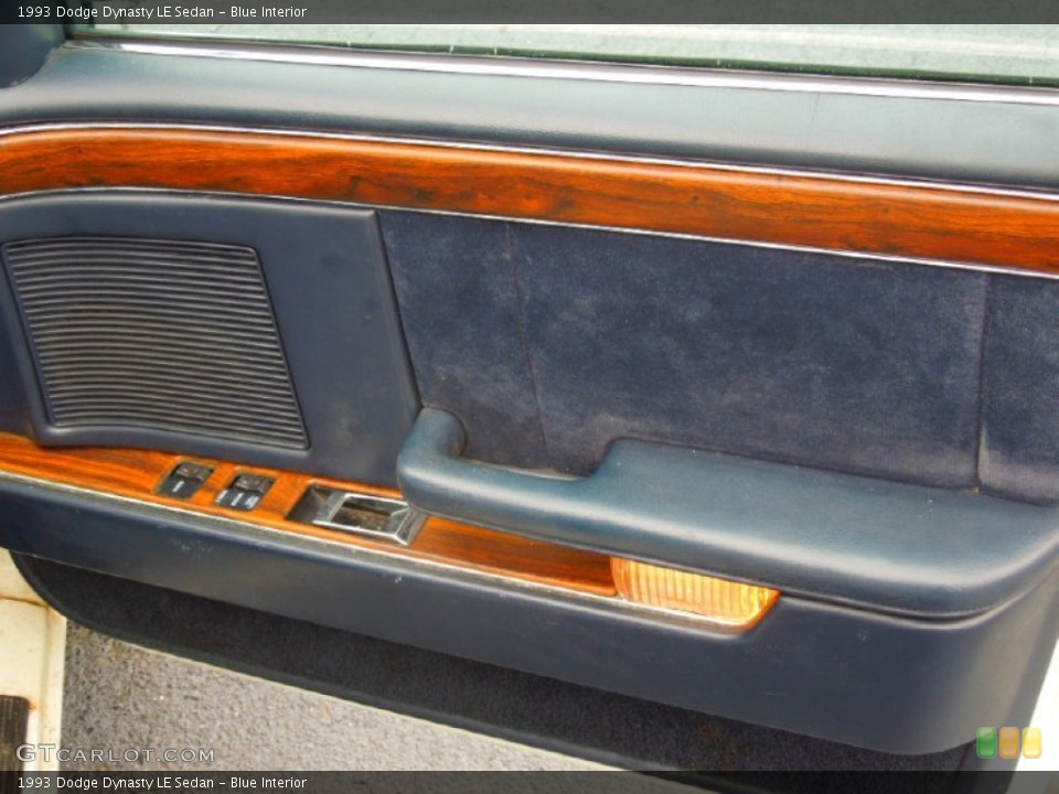 Blue Interior Door Panel for the 1993 Dodge Dynasty LE Sedan #75384578