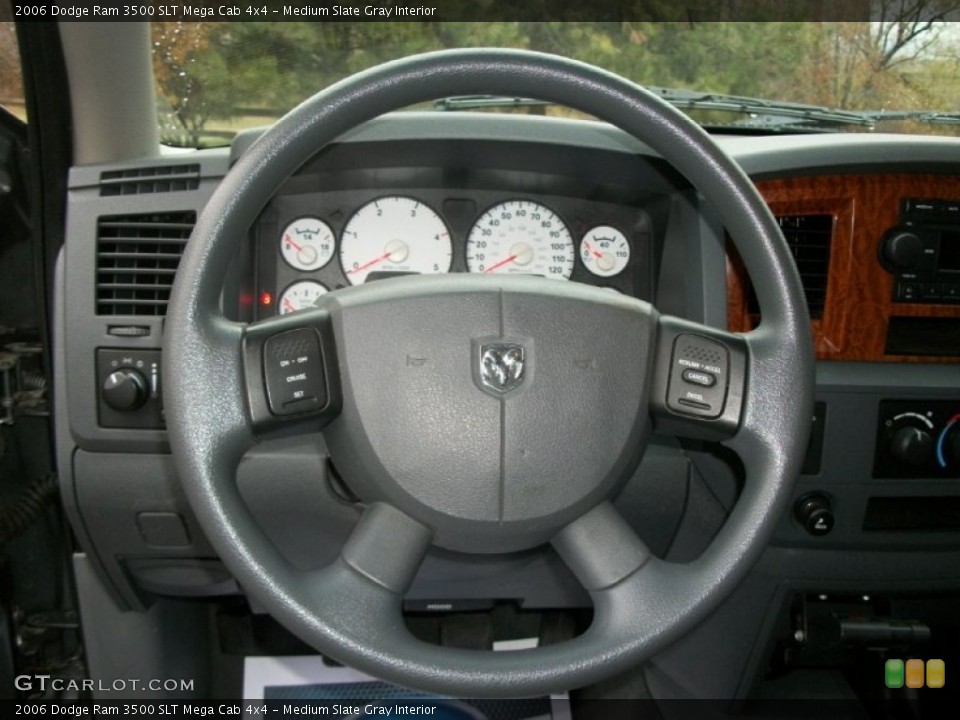 Medium Slate Gray Interior Steering Wheel for the 2006 Dodge Ram 3500 SLT Mega Cab 4x4 #75387350