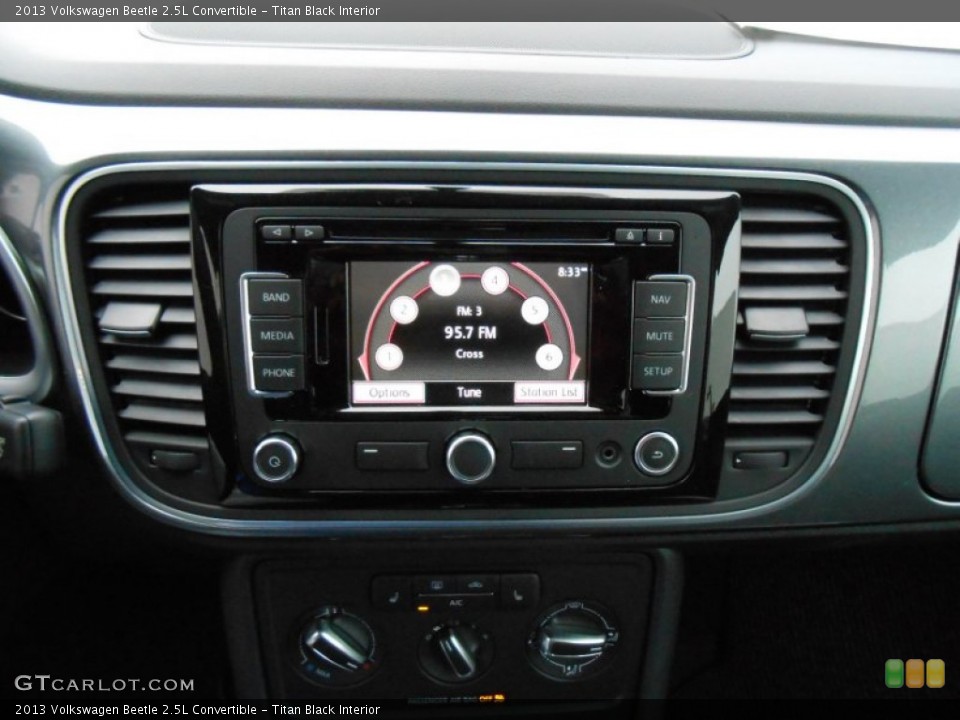 Titan Black Interior Controls for the 2013 Volkswagen Beetle 2.5L Convertible #75390107