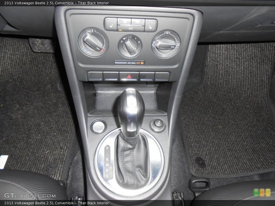 Titan Black Interior Controls for the 2013 Volkswagen Beetle 2.5L Convertible #75390128