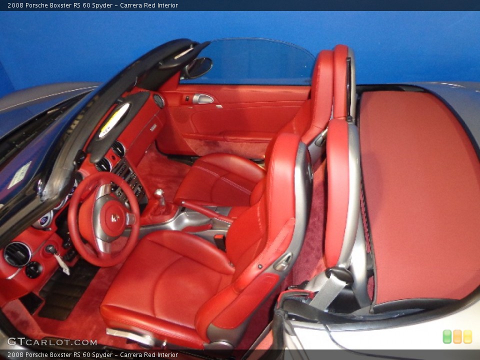 Carrera Red Interior Front Seat for the 2008 Porsche Boxster RS 60 Spyder #75391988