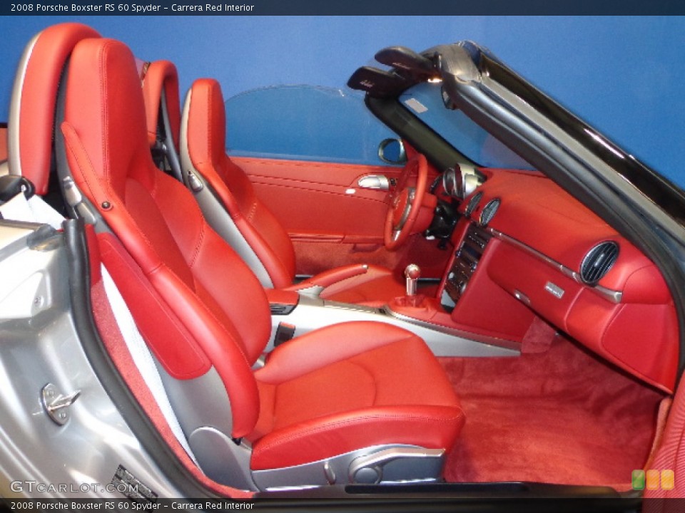 Carrera Red Interior Front Seat for the 2008 Porsche Boxster RS 60 Spyder #75392012