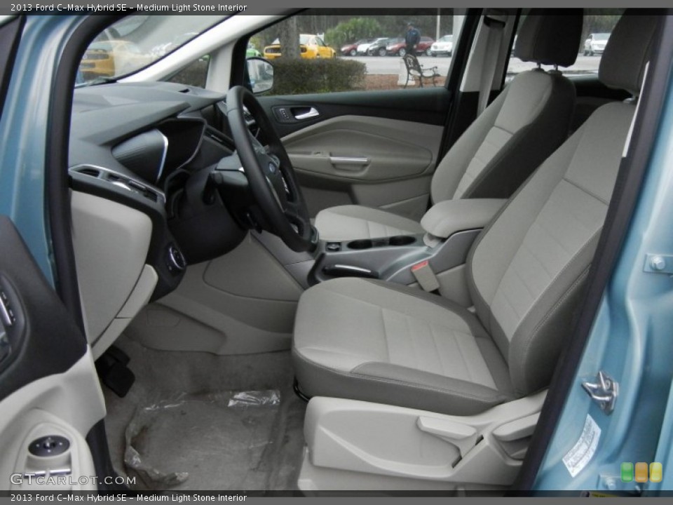 Medium Light Stone Interior Front Seat for the 2013 Ford C-Max Hybrid SE #75395385