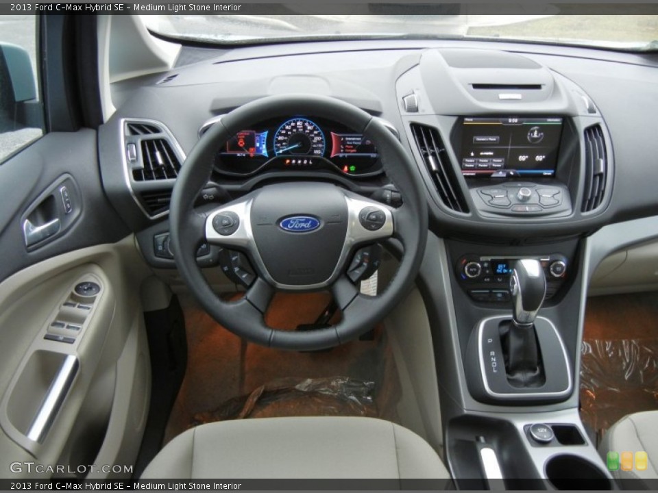 Medium Light Stone Interior Dashboard for the 2013 Ford C-Max Hybrid SE #75395427