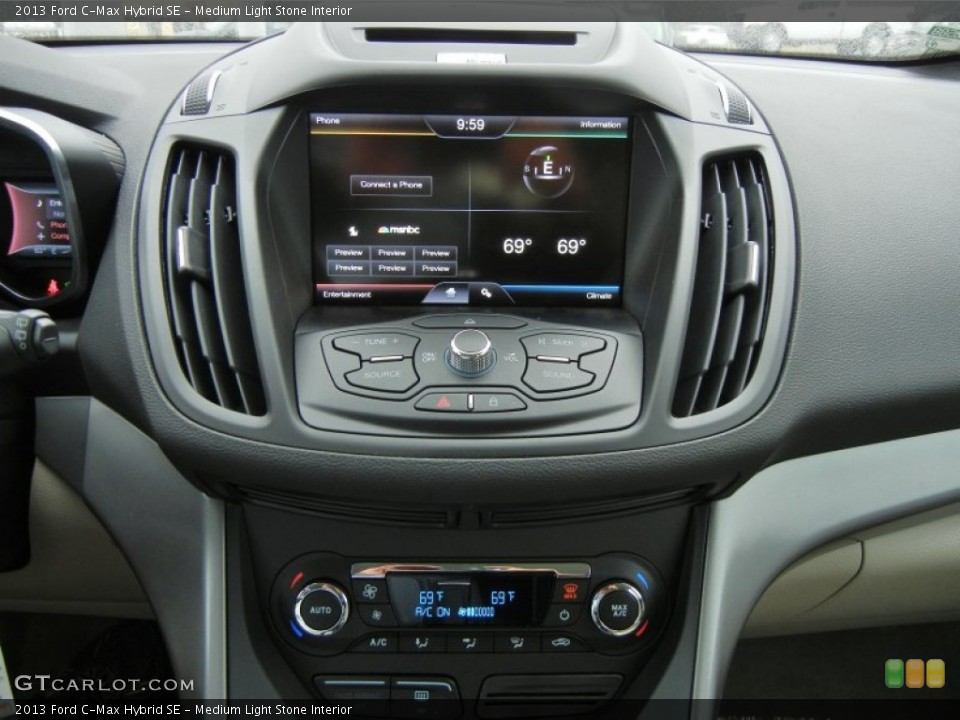 Medium Light Stone Interior Controls for the 2013 Ford C-Max Hybrid SE #75395457
