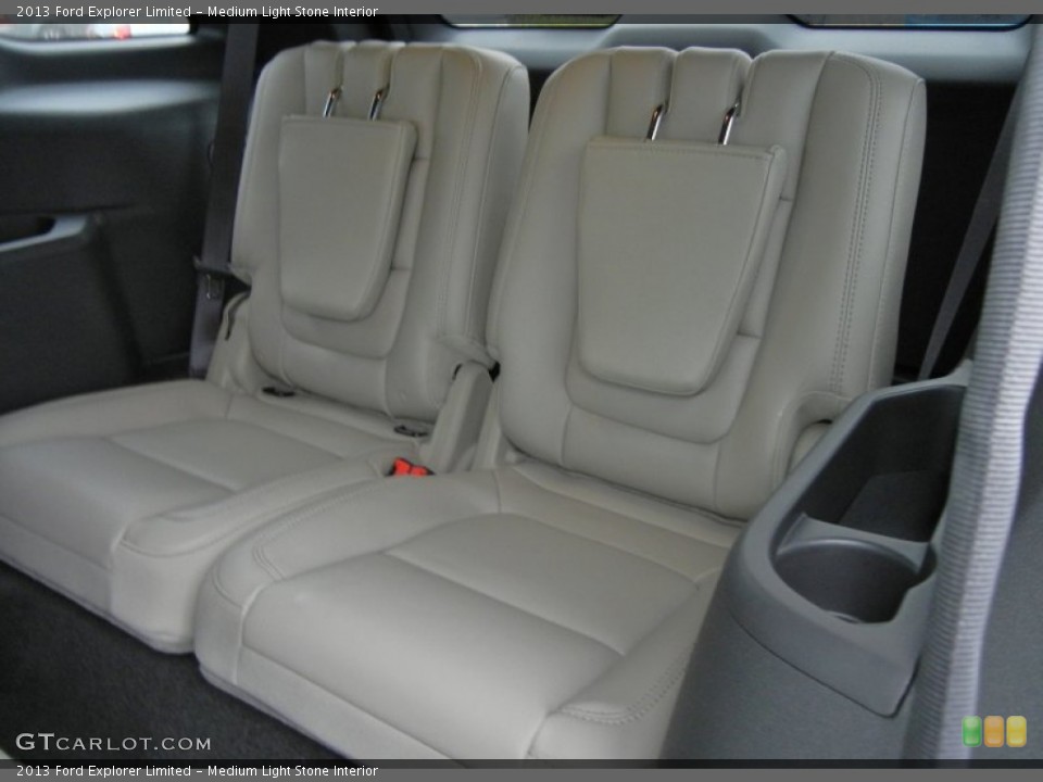 Medium Light Stone Interior Rear Seat for the 2013 Ford Explorer Limited #75395919