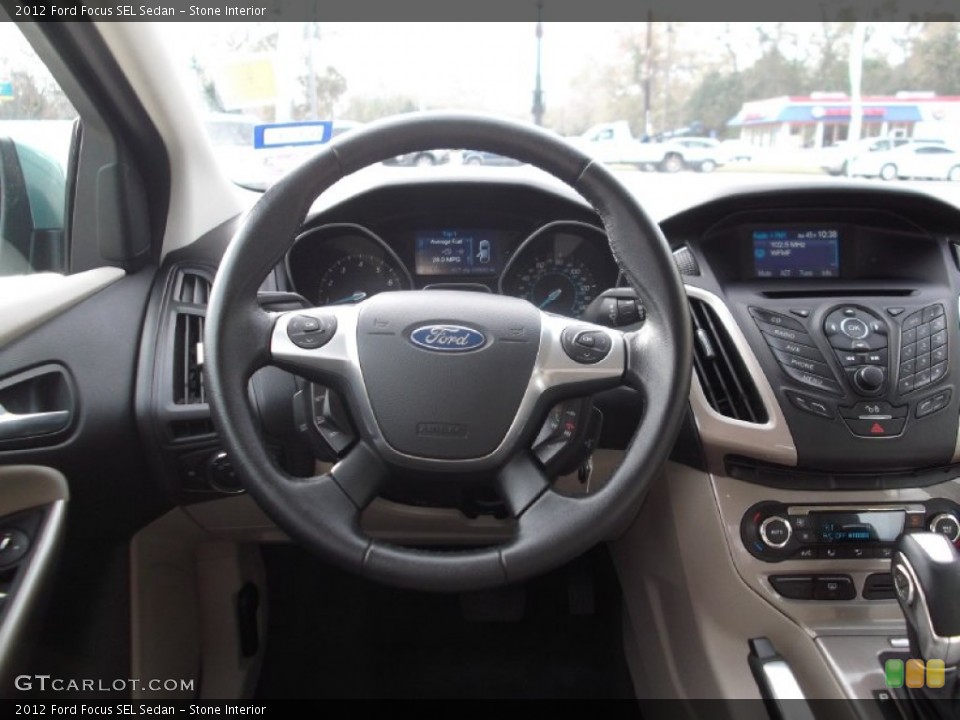 Stone Interior Dashboard for the 2012 Ford Focus SEL Sedan #75396270