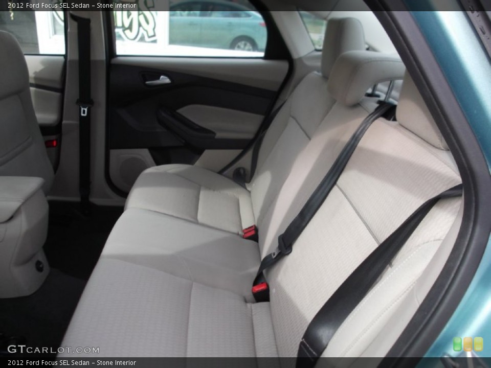 Stone Interior Rear Seat for the 2012 Ford Focus SEL Sedan #75396350