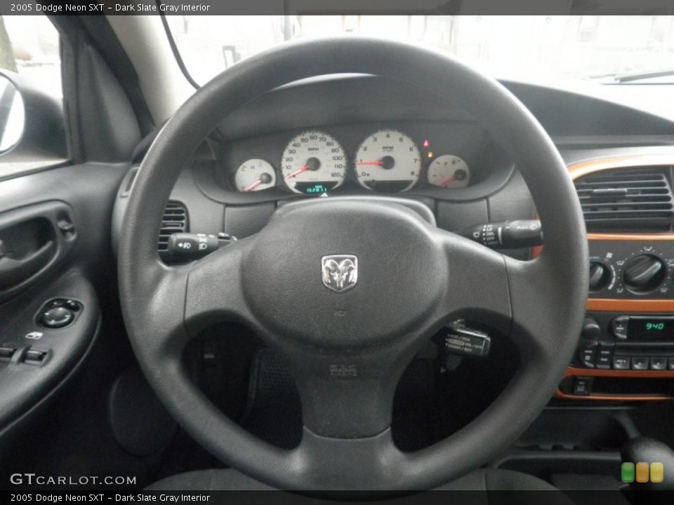 Dark Slate Gray Interior Steering Wheel for the 2005 Dodge Neon SXT #75397422