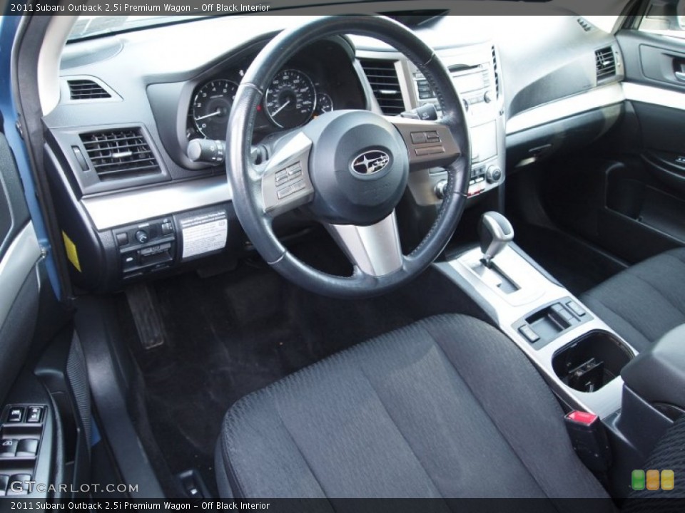 Off Black Interior Prime Interior for the 2011 Subaru Outback 2.5i Premium Wagon #75398262