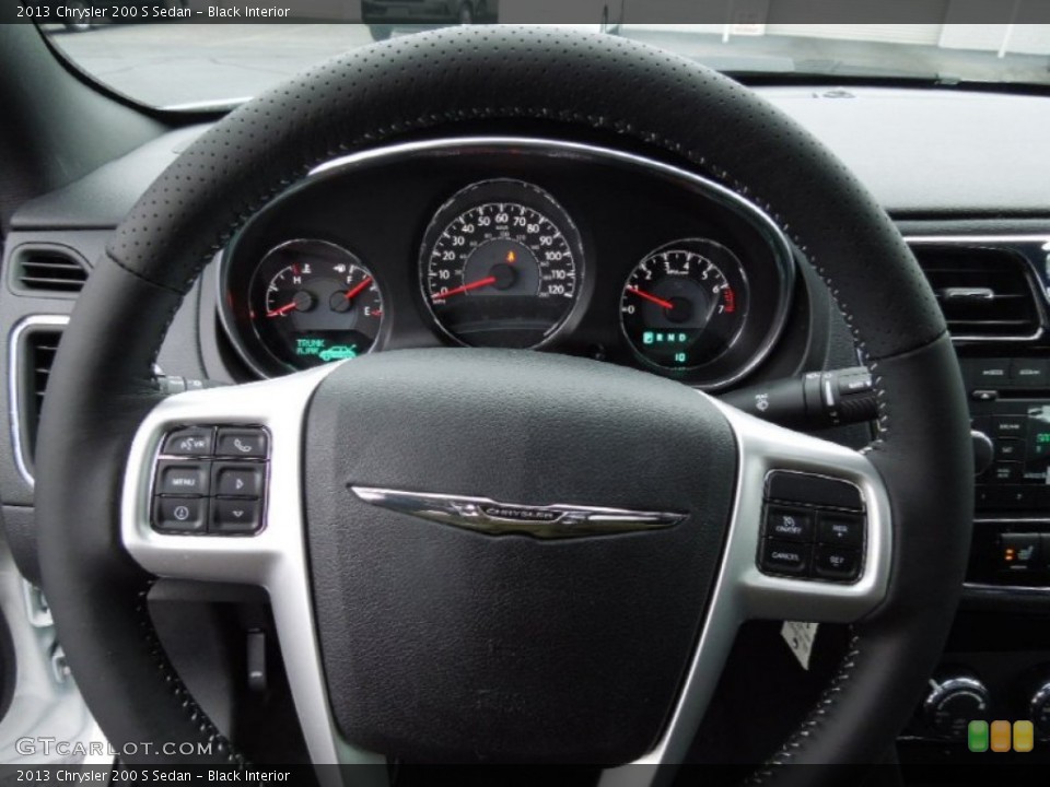 Black Interior Steering Wheel for the 2013 Chrysler 200 S Sedan #75398924