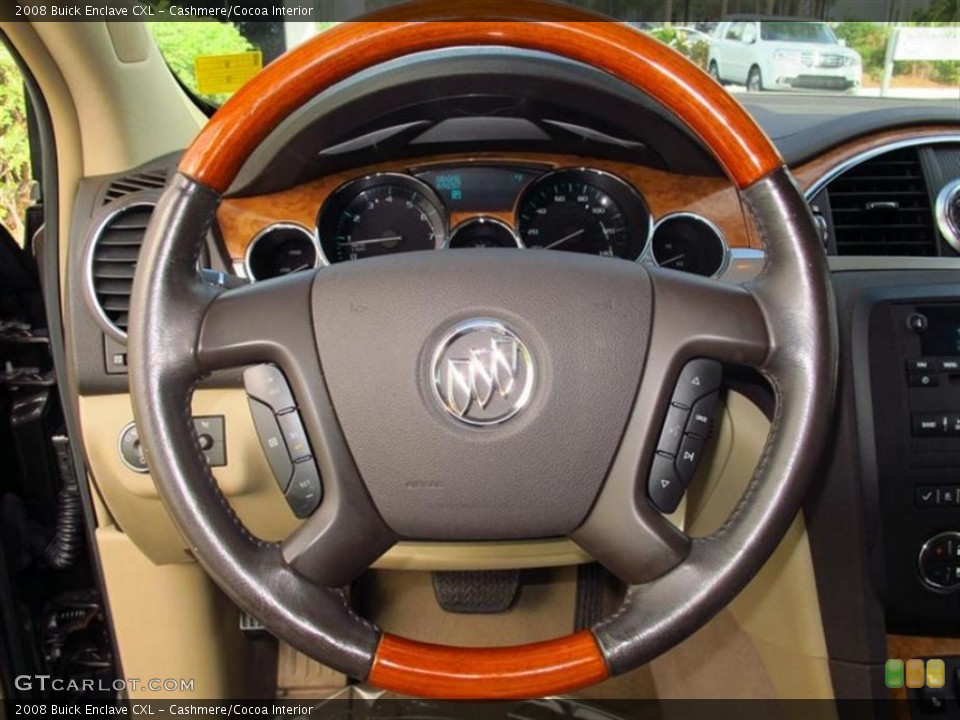 Cashmere/Cocoa Interior Steering Wheel for the 2008 Buick Enclave CXL #75398997