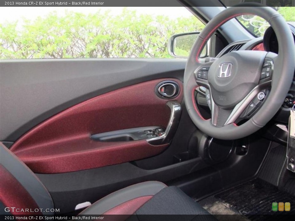 Black/Red Interior Door Panel for the 2013 Honda CR-Z EX Sport Hybrid #75400666