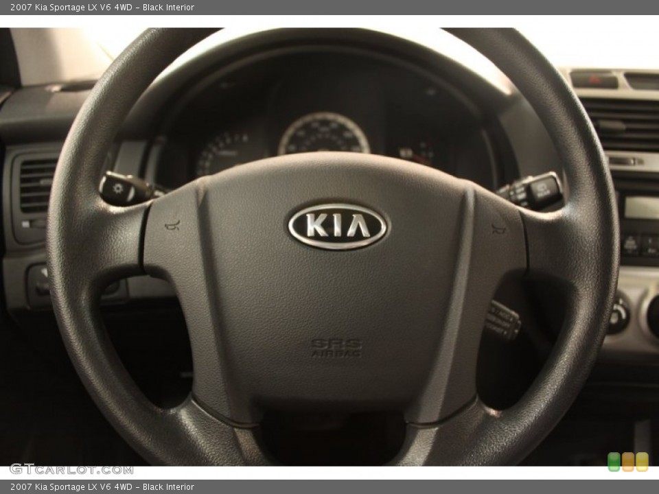 Black Interior Steering Wheel for the 2007 Kia Sportage LX V6 4WD #75401313