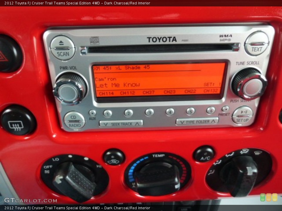 Dark Charcoal/Red Interior Audio System for the 2012 Toyota FJ Cruiser Trail Teams Special Edition 4WD #75401918