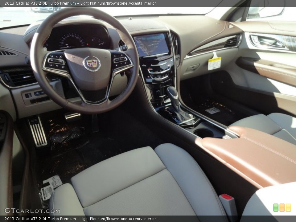 Light Platinum/Brownstone Accents Interior Prime Interior for the 2013 Cadillac ATS 2.0L Turbo Premium #75403821