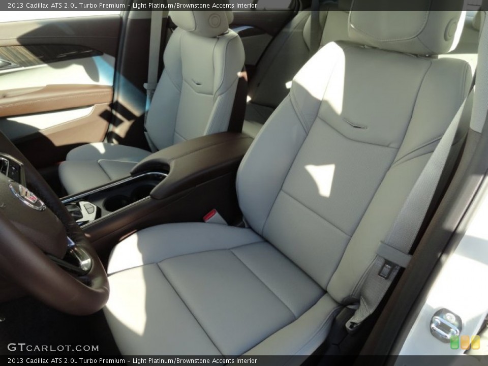 Light Platinum/Brownstone Accents Interior Front Seat for the 2013 Cadillac ATS 2.0L Turbo Premium #75403827