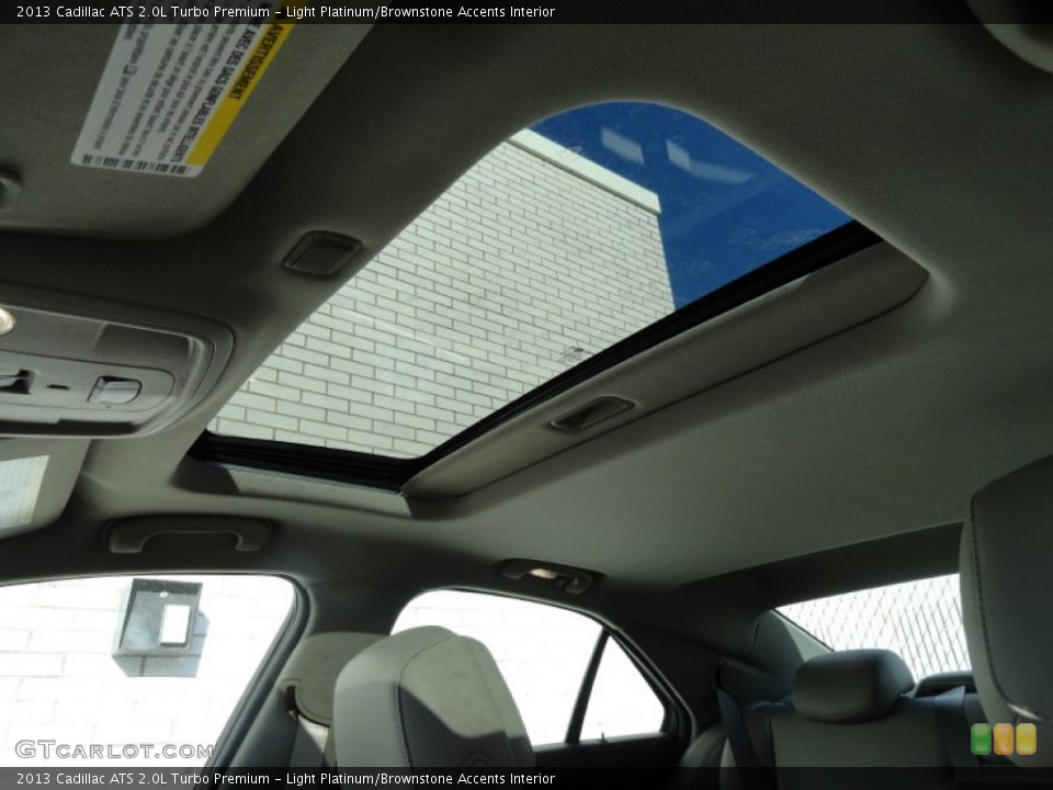 Light Platinum/Brownstone Accents Interior Sunroof for the 2013 Cadillac ATS 2.0L Turbo Premium #75403840