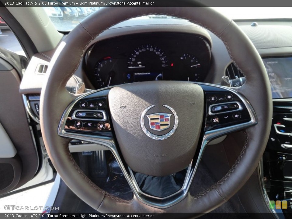 Light Platinum/Brownstone Accents Interior Steering Wheel for the 2013 Cadillac ATS 2.0L Turbo Premium #75403946