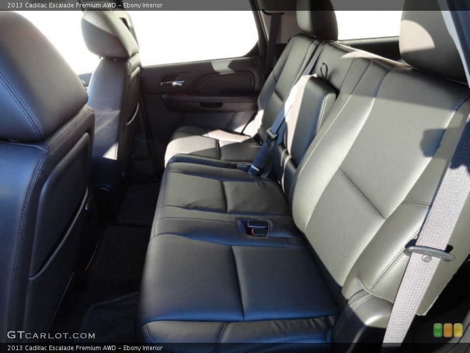 Ebony Interior Rear Seat for the 2013 Cadillac Escalade Premium AWD #75405150