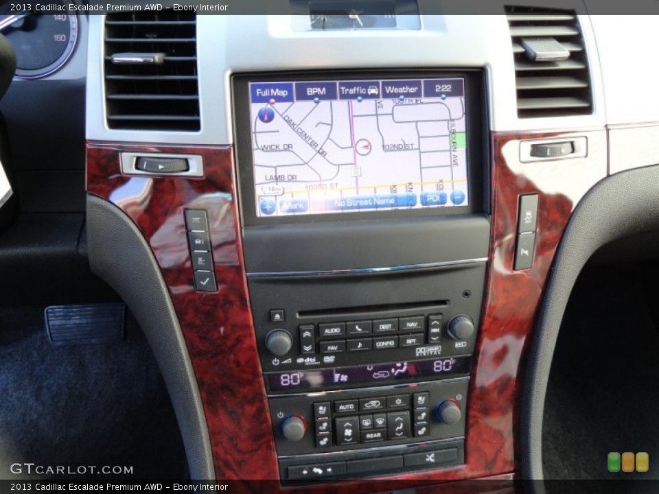 Ebony Interior Controls for the 2013 Cadillac Escalade Premium AWD #75405324