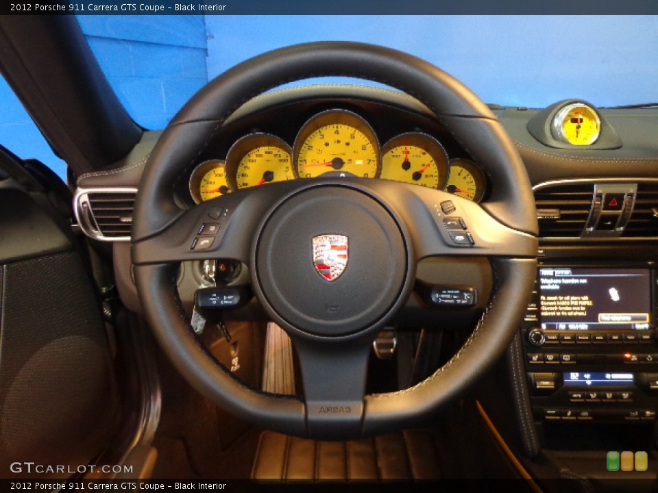 Black Interior Steering Wheel for the 2012 Porsche 911 Carrera GTS Coupe #75407910