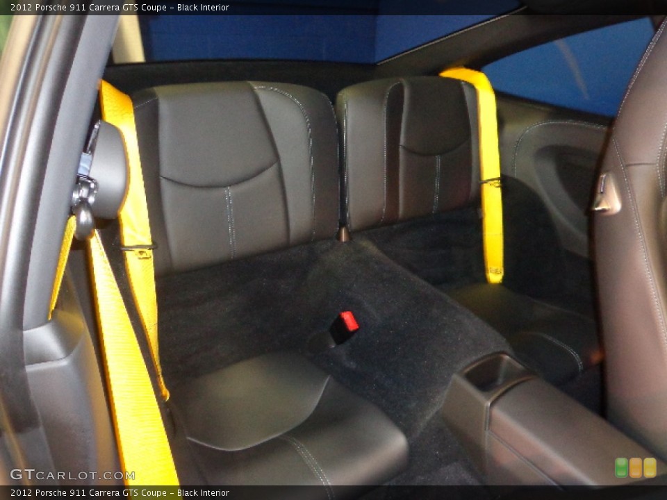 Black Interior Rear Seat for the 2012 Porsche 911 Carrera GTS Coupe #75408126
