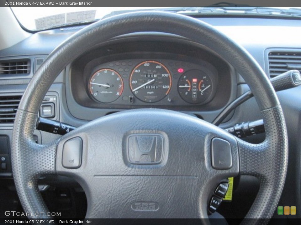 Dark Gray Interior Steering Wheel for the 2001 Honda CR-V EX 4WD #75408909